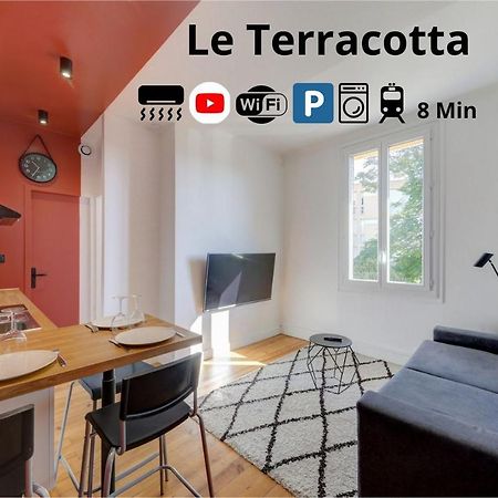 Terracotta-T2-Clim-Parking Gratuit Prive Apartment Pierre Benite Bagian luar foto